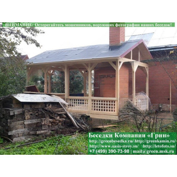Прямоугольная Беседка Для Дачи 'Домик 3х5 Под Барбекю'